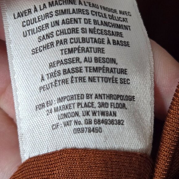 Anthropologie Maeve SizeS  Enchantment Copper Wide Leg Jumpsuit Sleeveless FLAW - Picture 10 of 14